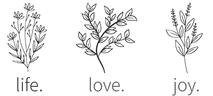 Life Love Joy flowers logo